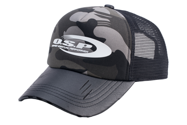 O.S.P  PUレザーメッシュキャップ