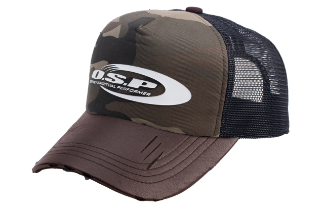 O.S.P  PUレザーメッシュキャップ
