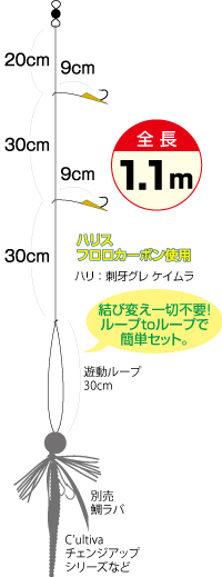 オーナーばり(ＯＷＮＥＲ) ガチの鯛ラバサビキ