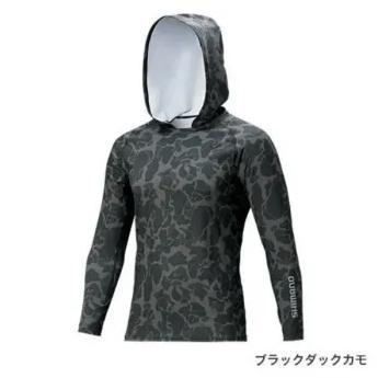 シマノ(SHIMANO)　IN-062Q サンプロテクションロングスリーブフーディ BLK S