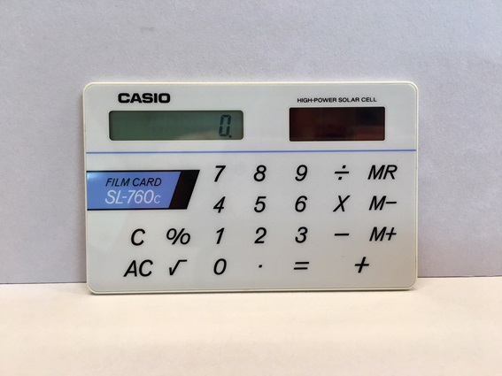カード型電卓