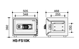 耐火金庫　指紋認証
