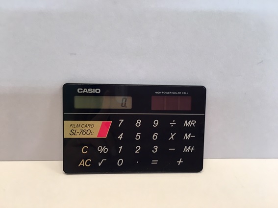 送料無料】廃番 CASIO カシオ カード型電卓 8桁 ソーラータイプ
