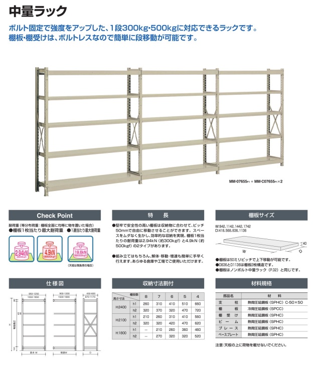 コクヨ中量ラック