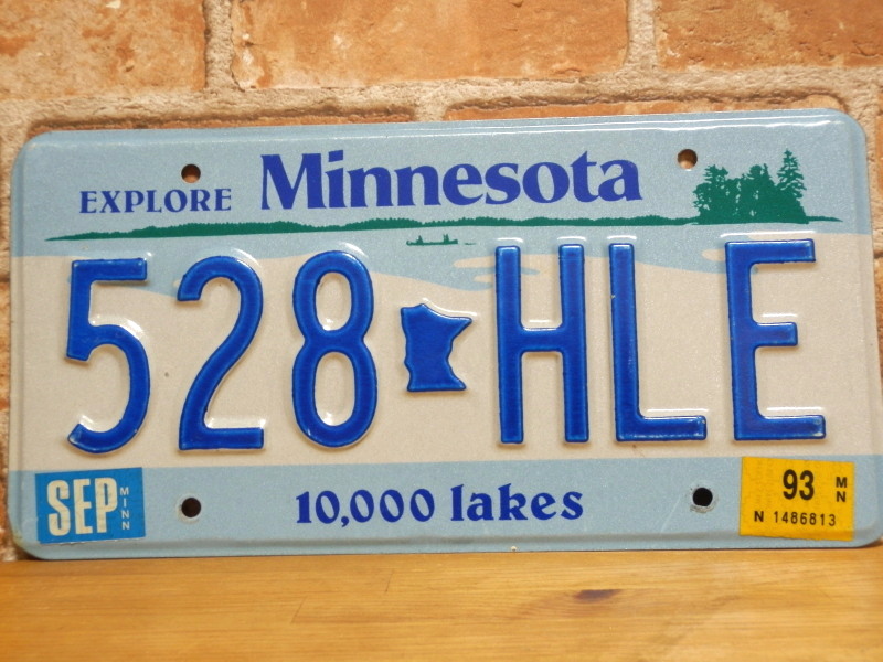USEDナンバープレート　ミネソタ　ＭＮ
