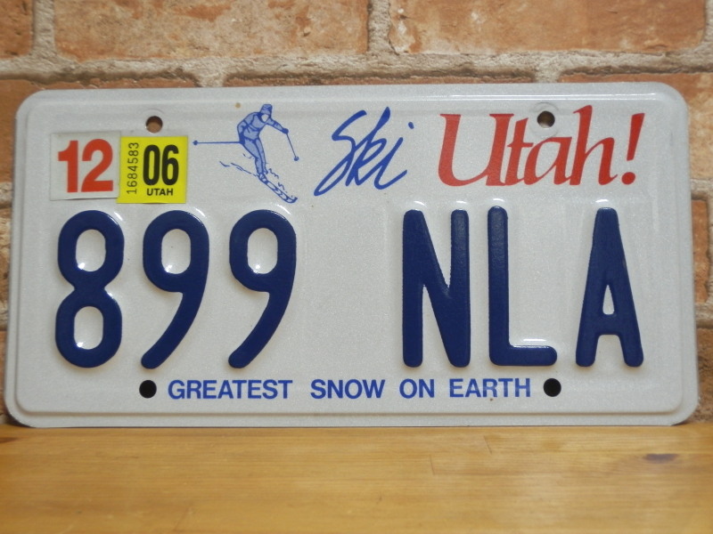 USEDナンバープレート　 ユタ　UＴ