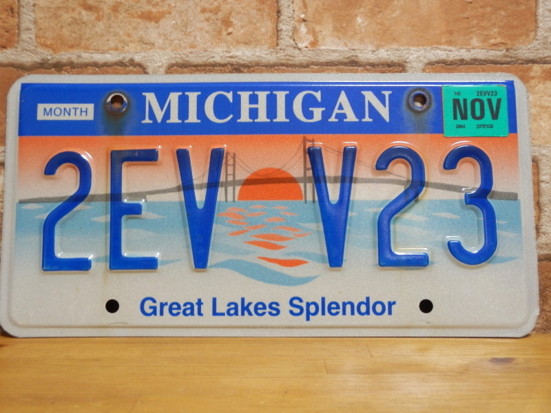 USEDナンバープレート　　ミシガン　ＭＩ