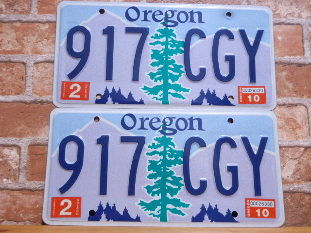 ＵＳＥＤペアプレート　オレゴン　ＯＲ