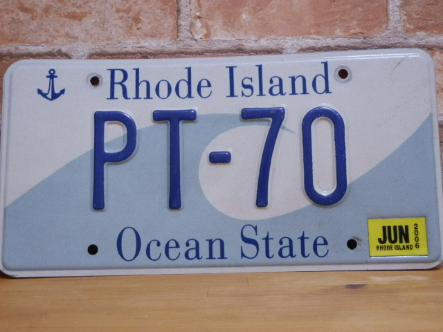 USEDナンバープレート　ロードアイランド　RI