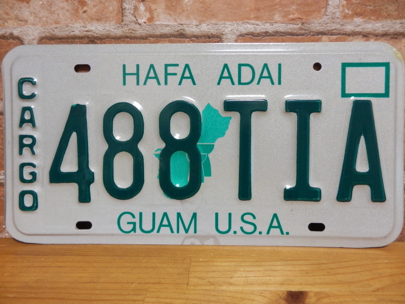 ヴィンテージ ナンバープレート グアム 50年前に現地にて購入したもの