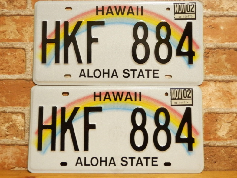 USED  ペアプレート　ハワイw　ＨＩ