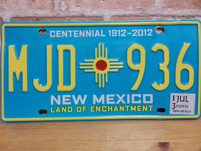 USEDナンバープレート　ニューメキシコ　ＮＭ