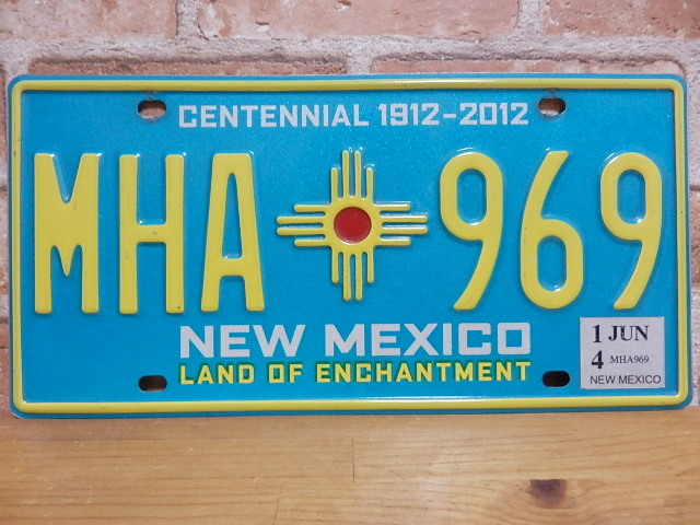 USEDナンバープレート　ニューメキシコ　ＮＭ