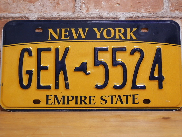 USEDナンバープレート　ニューヨーク　NY