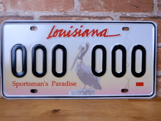 USEDサンプルプレート　ルイジアナ　ＬＡ