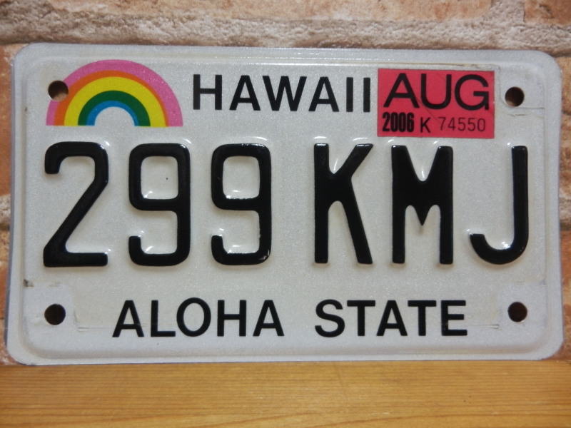 USED モーターサイクル ナンバープレート　299 KMJ