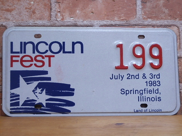 USEDナンバープレート　イリノイ　ＩＬ