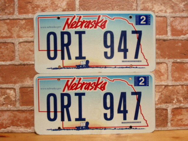 USED  ペアプレート　ネブラスカw　ＮＥ