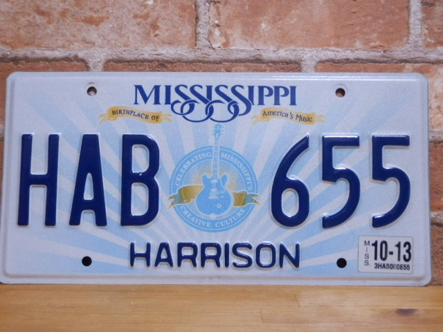USEDナンバープレート　ミシシッピ　ＭＳ