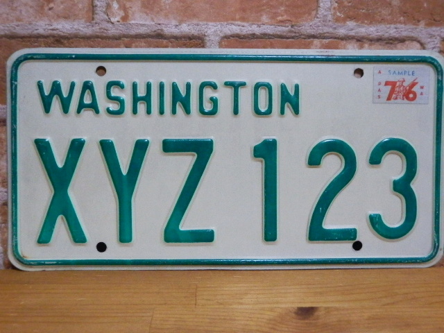 USEDサンプルプレート　 ワシントン　ＷＡ