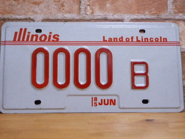 USEDサンプルプレート　イリノイ　ＩＬ
