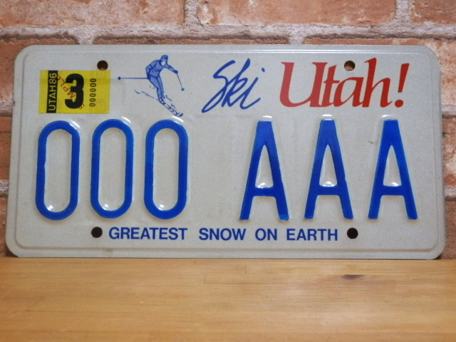 USEDサンプルプレート　 ユタ　UＴ