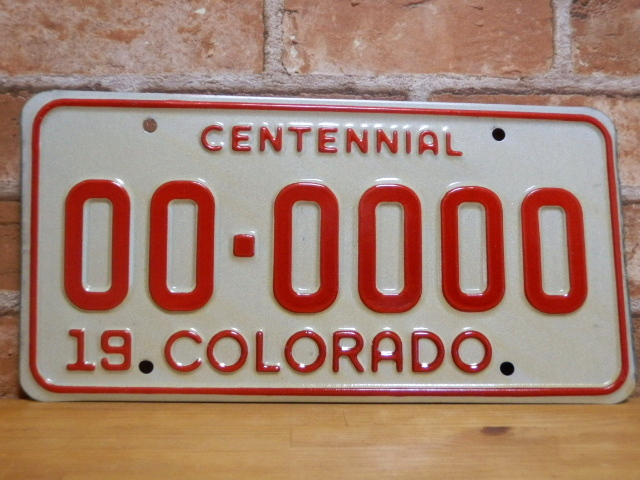 USEDサンプルプレート　コロラド　ＣＯ