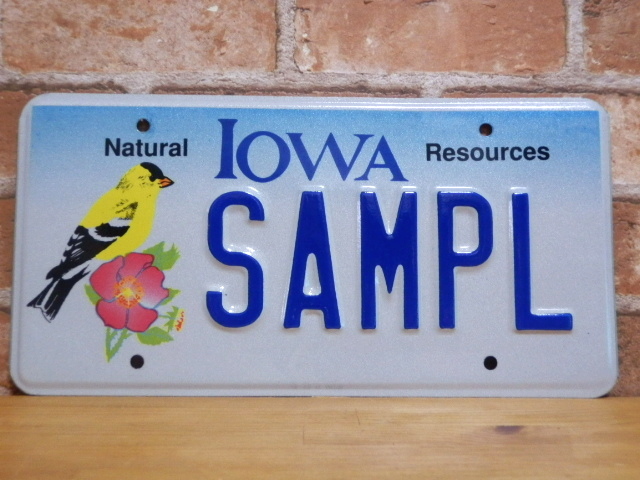 USEDサンプル プレート　アイオワ　IA