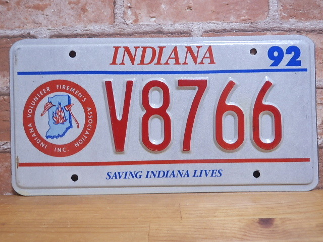 USEDナンバープレート　インディアナ　ＩＮ