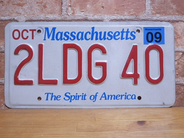 USEDナンバープレート　マサチューセッツ　MA
