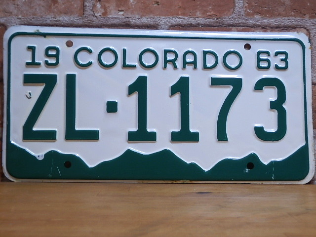 USEDナンバープレート　コロラド　ＣＯ