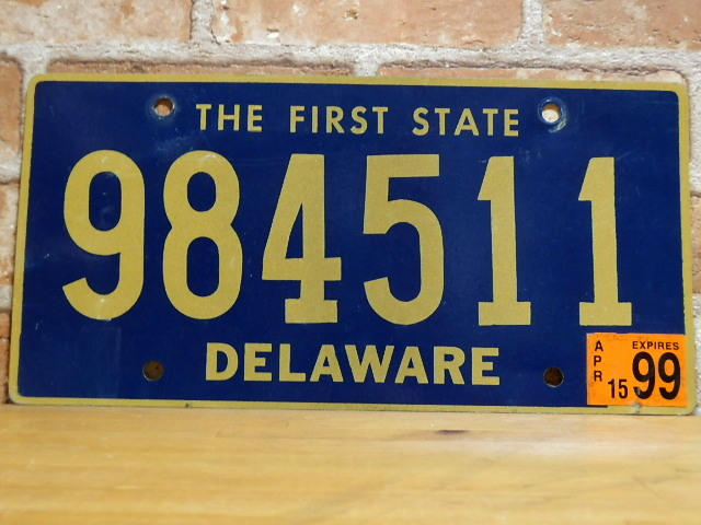 USEDナンバープレート　デラウェア　ＤＥ