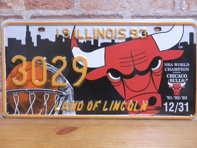 USEDナンバープレート　イリノイ　ＩＬ