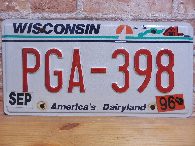 ナンバープレートヴィンテージ1988年デーリーランドウィスコンシン州