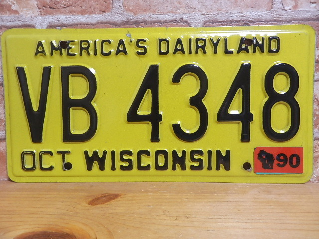 USEDナンバープレート　ウィスコンシン　WI