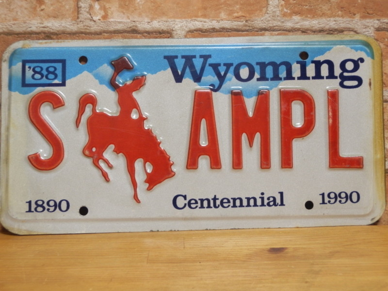 USEDサンプルプレート　ワイオミング　WY