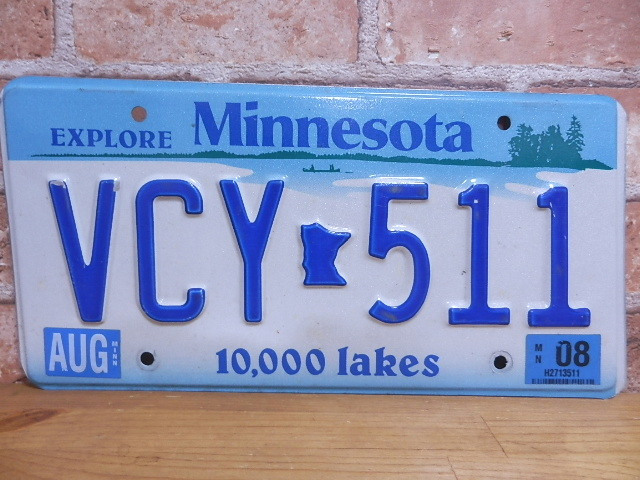 USEDナンバープレート　ミネソタ　ＭＮ