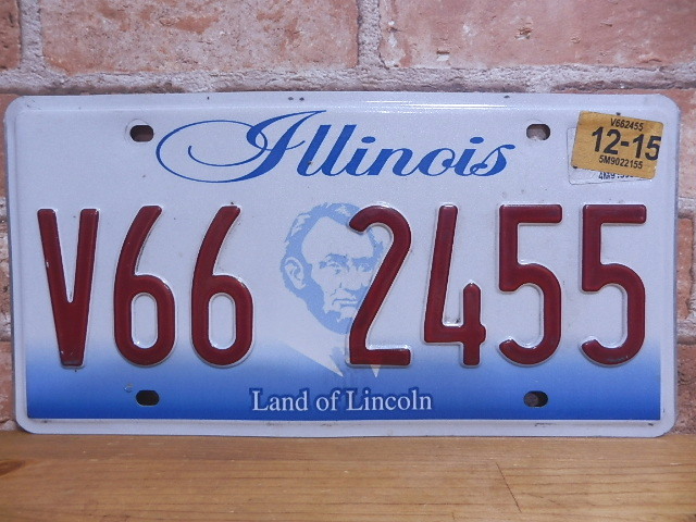 USEDナンバープレート　イリノイ　ＩＬ