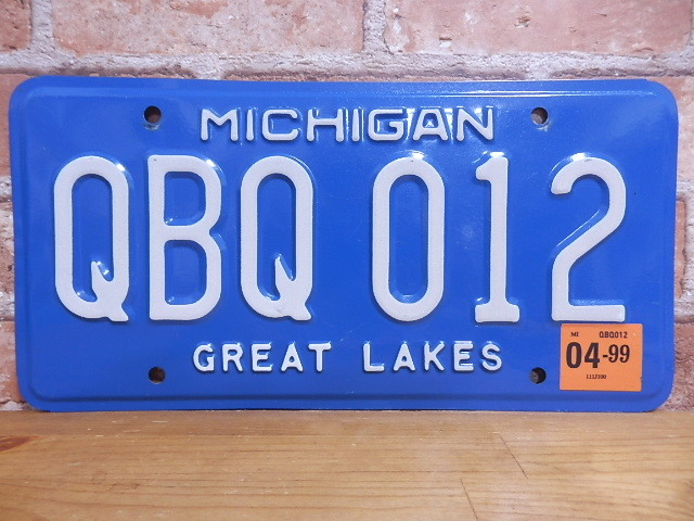 USEDナンバープレート　　ミシガン　ＭＩ