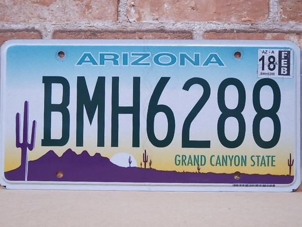 USEDナンバープレート アリゾナ