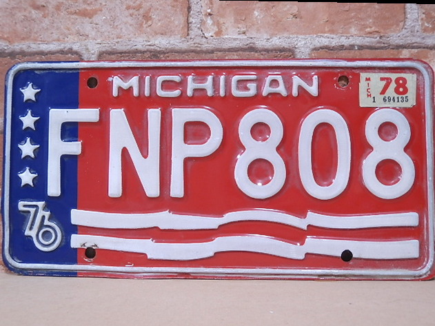 USEDナンバープレート　　ミシガン　ＭＩ