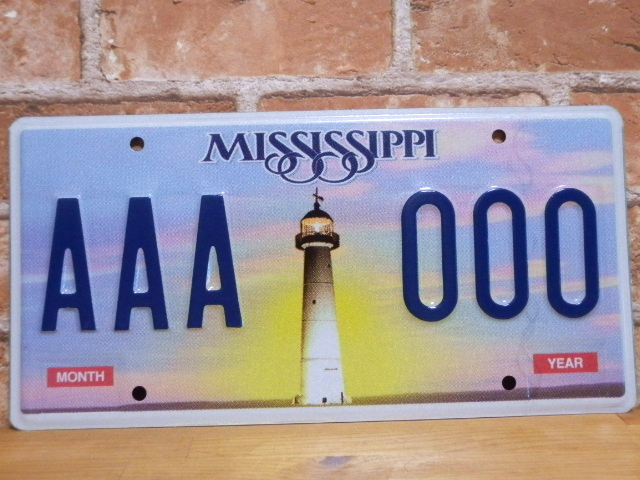 USEDサンプルプレート　ミシシッピ　ＭＳ
