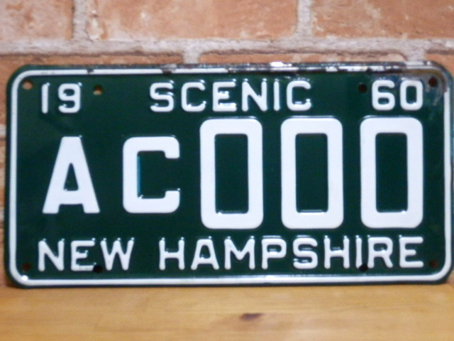 USEDサンプルプレート　ニューハンプシャー　NH