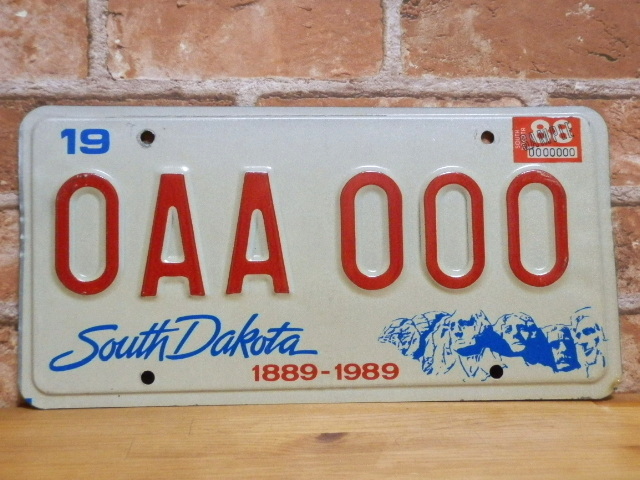 USEDサンプルプレート 　サウスダコタ　ＳＤ