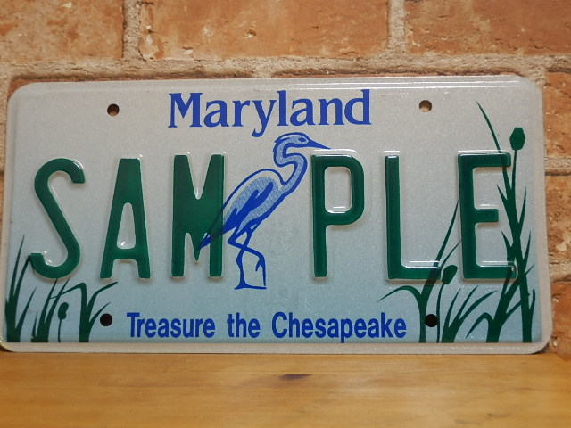 USEDサンプルプレート　メリーランド　ＭＤ