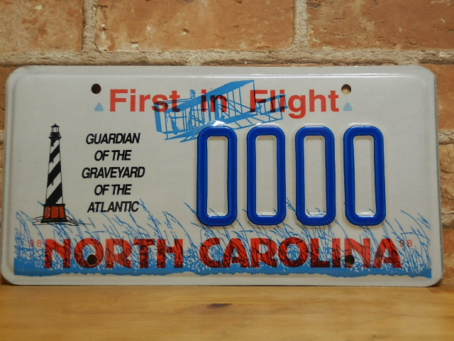 USEDサンプルプレート　ノースカロライナ　NC