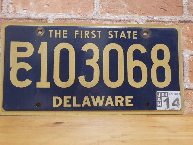 USEDナンバープレート　デラウェア　ＤＥ