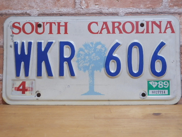 USEDナンバープレート　サウスカロライナ　ＳC