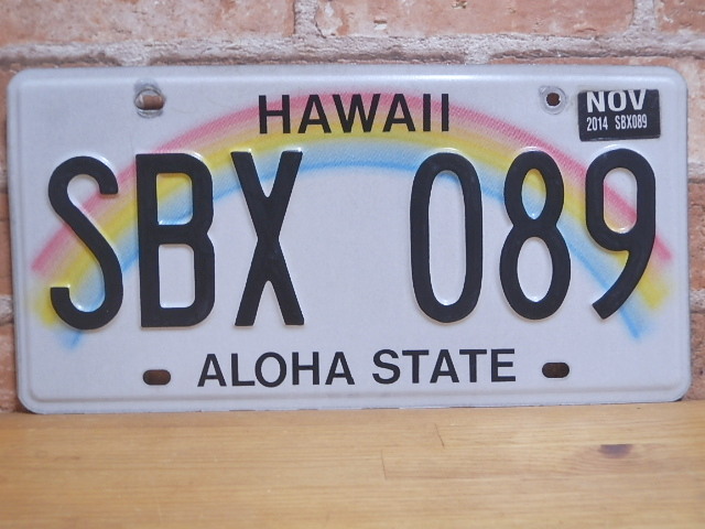 USEDナンバープレート　ハワイ　ＨＩ　