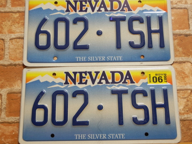 USEDペアプレート　ネバダ　ＮＶ